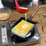 Oeuf Pan Tamagoyaki Omelette Pan Japonais Roulé Omelette Pan Mini Poêles En Fonte Avec Couvercle En Bois Petit Déjeuner Essentiel Noir - B08LKLFZ9VF