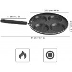 Poêle à Frire 4 Trous Poêle à Omelette Antiadhésive Poêle à Frire en Aluminium Poêle à Frire Domestique Adaptée à la Cuisine Domestique - B099F6VK38U