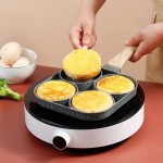 Rongchuang Poêle à frire avec 4 alvéoles en alliage d'aluminium anti-adhésif Poêle à omelette à quatre trous Mini moule à œufs pochés - B08ZY1RN5MT