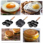 XBSXP Omelette 4 6 Trous pour Hamburger Eggs Jambon Pancake Maker matériau en Fer équipé d'une poignée Anti-brûlure poêle antiadhésive poêles antiadhésives Pas de fumée d'huile Marm - B08ZYCQH9KY