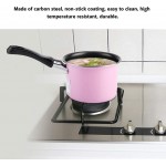 Casserole en acier au carbone petite casserole colorée anti-adhésive chauffe-beurre pot à lait pour cuisinière rose - B08Y8DV8TNF