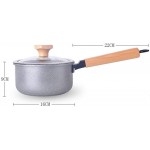 DZX Pot à Lait Casserole antiadhésive Pot de Nourriture Mini Pot Domestique Pot de Nouilles instantanées Couleur: Argent Taille: 16cm - B08HWQCK6G5