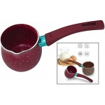Fenteer Non-bâton Casserole Pot à Lait avec Poignée en Plastique Beurre Chaud Pot Cuisine Utiliser 4 Tailles Disponibles Rouge 8cm - B08R7B3JY23