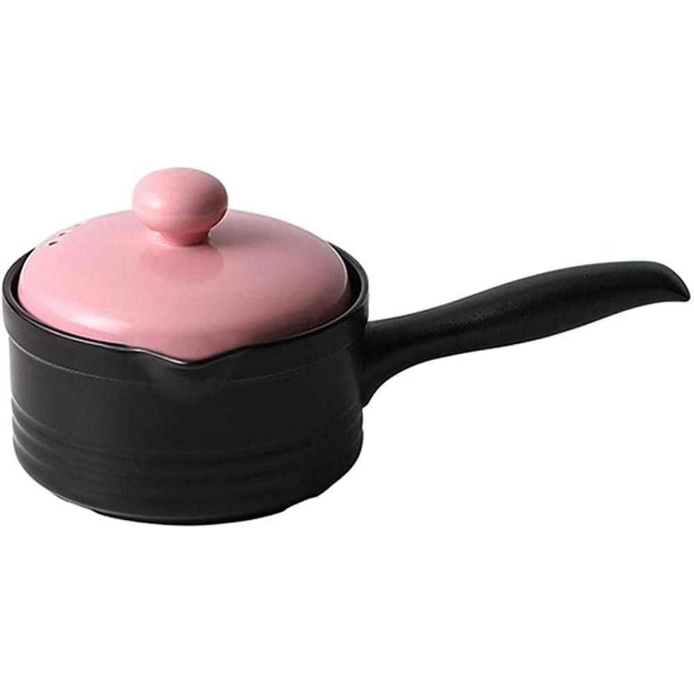 LSZ Petit antiadhésif Céramique Casserole mitigeur ménages Lait Pan complémentaire Alimentaire Pot Nouilles Porridge Petite marmite à Soupe Pots à Lait Color : Pink - B0852VTRMTA