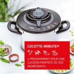 Seb Nutricook+ Cocotte-minute 8 L inox Autocuiseur induction Facile à utiliser Programme de cuisson Fabriqué en France P4221417 - B085WQ4T25U