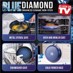 Blue Diamond Poêle à Frire Antiadhésive en Céramique 20 cm Bleu - B07TFH9WBPU