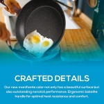 FAVIA Poêle à frire en aluminium antiadhésive Poêle pour Omelette compatible avec plaques à Induction lave-vaisselle 28cm - B0822SX9JJR