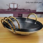 Poêle wok en acier inoxydable 20,3 cm wok en acier carbone sans revêtement poêle chinoise avec poignée pour la maison la cuisine le restaurant noir taille : 25,4 cm - B087C65VS8G