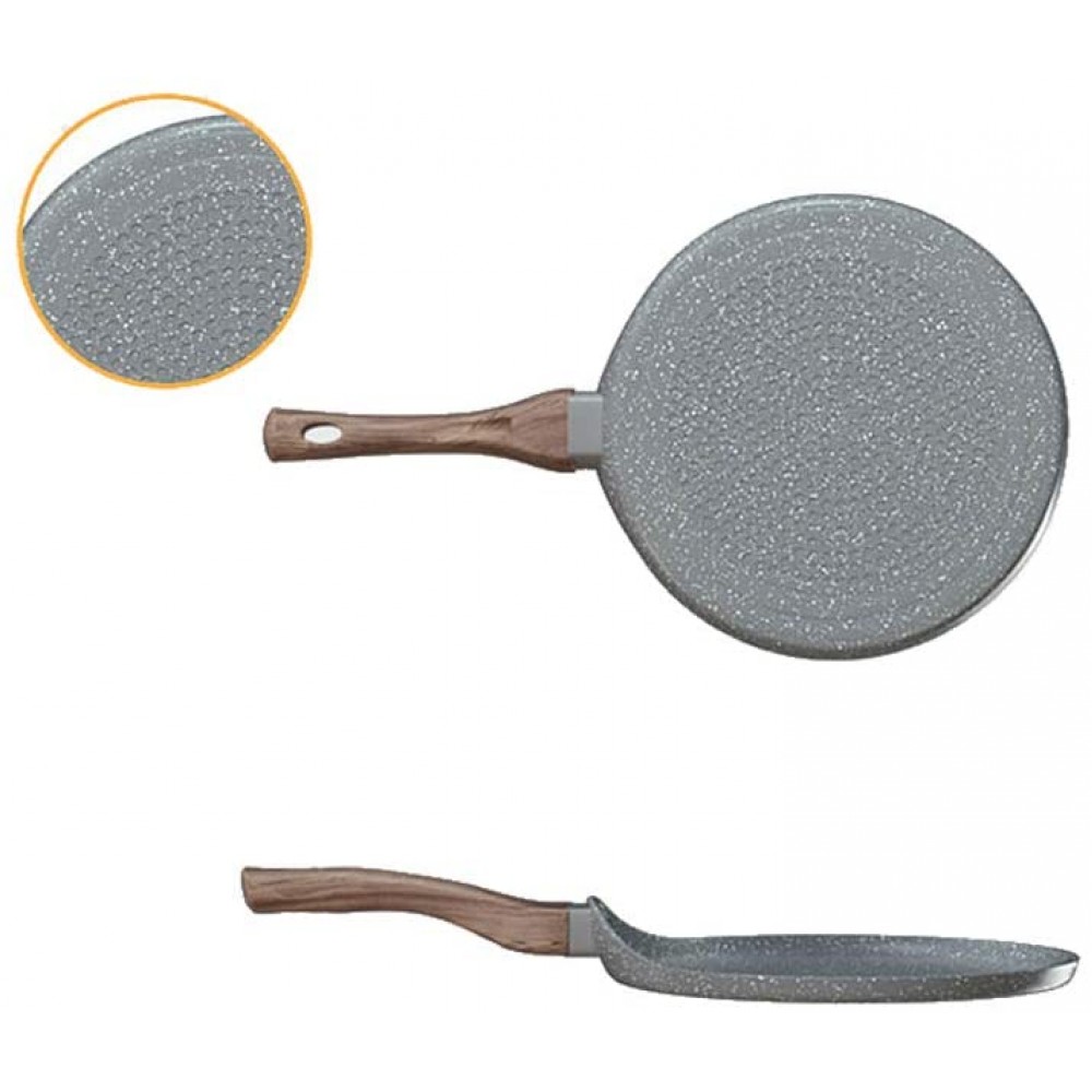 HARLIANGXY Poêle à crêpes à induction – Ø 18 cm – Granit gris - B08GJ657VHJ