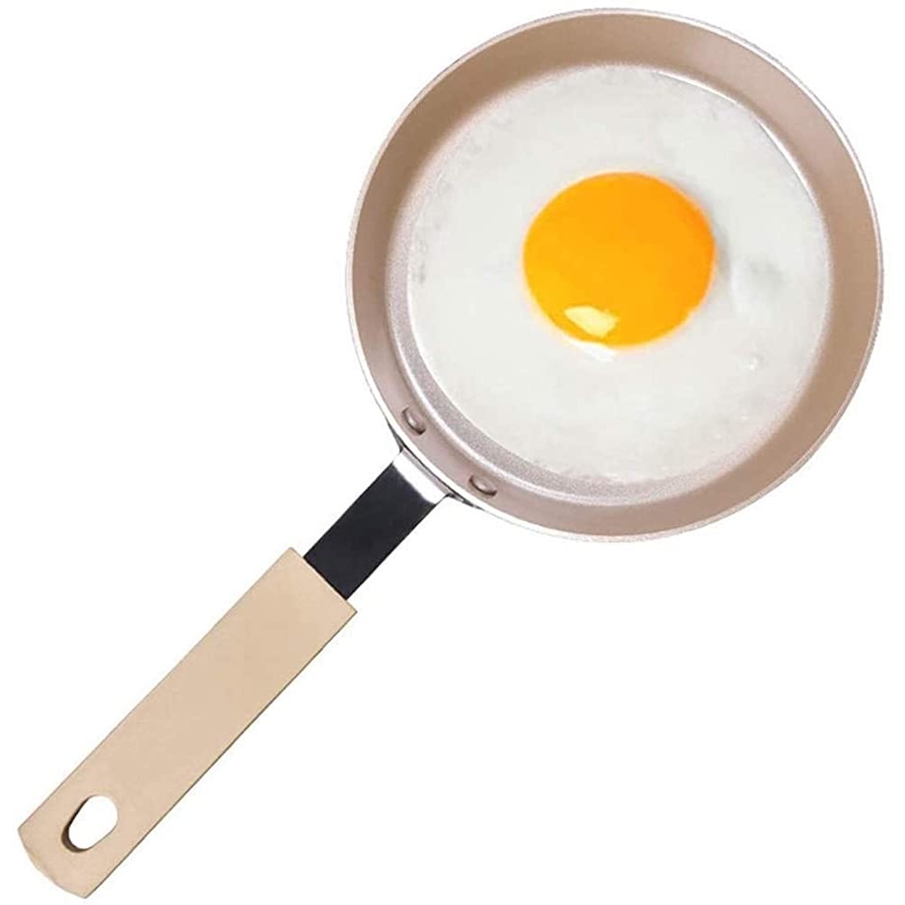 Poêles à crêpes et blinis Crepe Pan Panque anti-bébé pour le petit-déjeuner en alliage d'aluminium haut de gamme mini poêle pour un œuf avec poignée longue résistante à la chaleur - B099DGK89KE