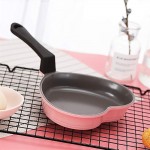 Poêles à crêpes et blinis Crepe Pan Pot antiadhésif de forme de coeur avec poignée antidérapante-refroidie pour la viande brûlante crêpes de cuisson omelettes Color : Pink Size : 16cm - B099F7QYD7G