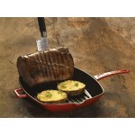 LAVA Cookware LV P GT 2828 K0 Poêle Grill Integral Poignées en métal Dimensions : 28 x 28 cm Fonte Rouge - B00FQ9BS6UE