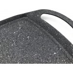 Plateau de cuisson grill en aluminium induction antiadhésif 47x28 cm ONYX avec poignée revêtement pierre 5 couches - B09HXWQV2TA