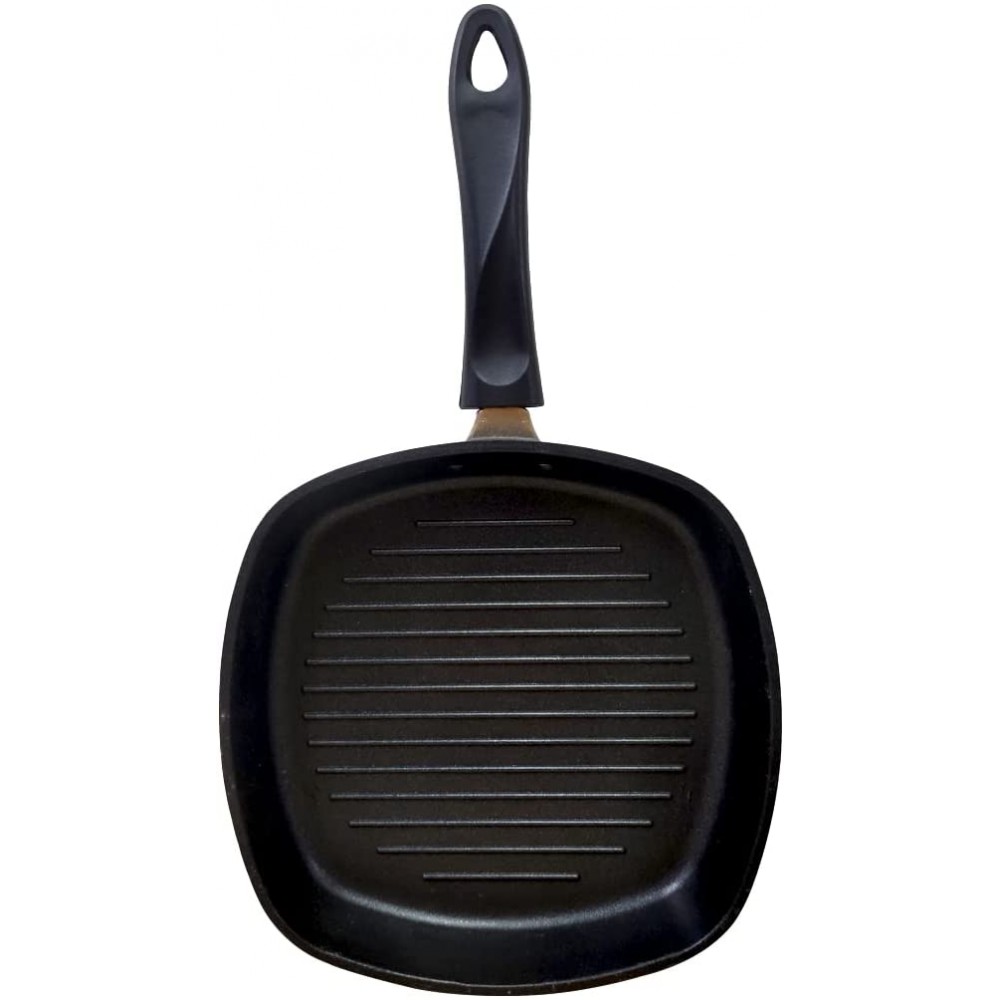 Poêle à frire en fonte pour griller du bacon du steak de forme carrée pré-enduite anti-adhésive pour plaques à induction – 22,9 cm - B09PVCKZPB9