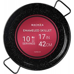 Machika Poêle à paella en acier émaillé 42 cm - B08BG6XBY7M