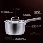 Marmite en acier inoxydable avec couvercle Casserole à lait Pot à soupe Ustensiles de cuisine Accessoires de cuisine Fournitures Argent - B08RF23RV1B