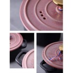wantanshopping Marmite Accueil Utilisation Poterie Pot à Haute température en céramique Casserole Cuisinière avec Couvercle Rose Faitout Size : 4500ml - B098965NRZP