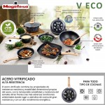 Magefesa Collection V ECO COOKING Poêle 20 cm en acier émaillé vitrifié ECO passe à induction et au lave-vaisselle - B09MQYVZVTA
