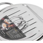 Poêle à Frire Tempura Friteuse de Style Japonais Batterie de Cuisine en Acier Inoxydable avec Thermomètre Couvercle égouttoir à HuileLarge 24cm - B09JGNJJ2R3