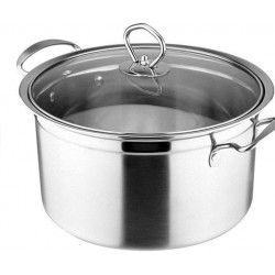 Housoutil Vapeur en Acier Inoxydable Pot Soupe Pot Sauce Pot pour Cuisinière À Induction Cuisinière À Gaz - B095HRH4827