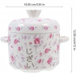 Luxshiny Petite Céramique Ragoût Pot avec Couvercle en Céramique Vapeur Soupe Bol Tasse pour Cuisine Accueil Crème Aux Œufs Médicinales Oiseaux Nid - B09GF3JXJBU