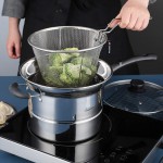 Hemoton Pot à Soupe en Acier Inoxydable Marmite de Cuisine Multifonction Économie D'énergie pour La Cuisine Nouilles Friture Marmite à Vapeur - B08MQFXRVYB