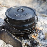 Browin Chaudron africain 330510 Safari 7 L | Fonte | Marmite de camping profonde avec couvercle élévateur de couvercle et nourriture | Pour la cuisine en plein air - B08YX7P2P28