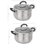 Casserole à induction 20 22CM pour cuisinière à épaississement de ménage en acier inoxydable 304 de pot de soupe convenant à l'utilisation taille : S - B07P45X1V65