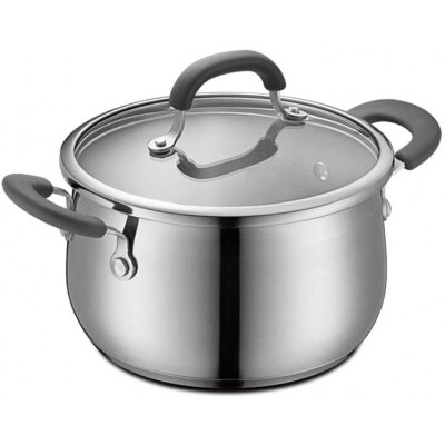 Casserole à induction 20 22CM pour cuisinière à épaississement de ménage en acier inoxydable 304 de pot de soupe convenant à l'utilisation taille : S - B07P45X1V65