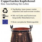 Chaudron en cuivre artisanal de 20 litres 'CopperGarden®' - B002JCYTYU9