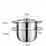 LINGZHIGAN 304 En Acier Inoxydable Pot À Soupe Épaississant Cuisinière Binaural Poêle Eau Bouillante Pot - B07WCTB9WW4