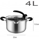 LINGZHIGAN Pot de soupe 304 Pot en acier inoxydable à double fond peut être un pot vertical - B07WCTP5T5K