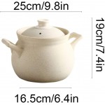 Marmite Pot de cuisson de cuisine Pot de cuisson Premium Pierre en céramique avec couvercle La plaque de cuisson de cuisson de cuisson peut être utilisée pour cuire des ragow et des légumes à soupe de - B095JHX2GS2