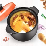 Marmite Soupe Flamme foyer ouvert à gaz Pot Cocotte et poignée Pierre Pot à haute température en céramique casseroles 2.5L Pot à soupe antiadhésif - B09662VW321