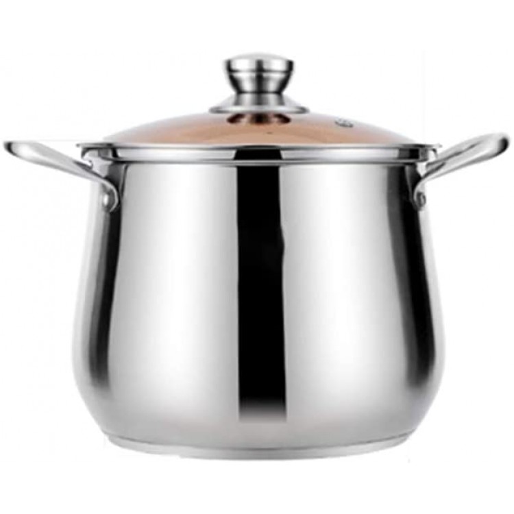 Pot à soupe Pot en acier inoxydable épaississant Double fond Pot à soupe Pot à bouillie de grande capacité taille : L - B07NZTBXYJC