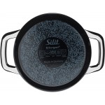 Silit Zeno Black Faitout 24 cm avec Couvercle en métal marmite 4,4 L céramique Fonctionnelle Silargan Noir - B0791GBQ3KE