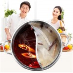WANGYAN 3 0CM Pot de cuisson à induction double shabu en acier inoxydable Color : Black - B09VKY8518G