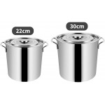 WANGYAN Multipurpose en acier inoxydable épaissi en acier inoxydable Soupe Pot avec poignée Couvercle Cuisine Cuisine de grande capacité Capacity : L 30cm - B09VGMZCQ5C