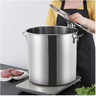 WANGYAN Multipurpose en acier inoxydable épaissi en acier inoxydable Soupe Pot avec poignée Couvercle Cuisine Cuisine de grande capacité Capacity : L 30cm - B09VGMZCQ5C