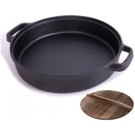 AGWa POÊLON Pancake Pan avec bois Pot couverture non pas de fumée bâton multi-fonctions Poêlée gâteau Viande de cuisine Outils - B08FM5FHGVD