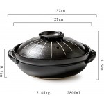 Casserole Pot À Ragoût en Céramique Domestique Résistant À La Chaleur Cuiseur À Gaz Casserole À Soupe en Argile,2.8L - B08NXMTGR7U