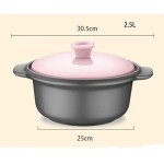 FXBFAG Pot à ragoût en Terre Cuite Pot à Soupe Casserole Pot à ragoût Gaz résistant aux Hautes températures approprié Rose-2.5L - B09PHFNJM5H