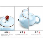 Le four est serti d'argent un pot de deux tasses ouvertes céramique céramique kung fu Tea Set Office Portable Voyage XI Shi Pot kangdongxu - B09SCV74DJK