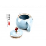 Le four est serti d'argent un pot de deux tasses ouvertes céramique céramique kung fu Tea Set Office Portable Voyage XI Shi Pot kangdongxu - B09SCV74DJK