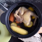 TFguo Ustensiles de cuisine Casserole 2L Pot de soupe Pot de ragoût Pot de feu résistant à la chaleur Pot en céramique Pot d'argile Pot de porridge Pot de soupe de santé coréen Couleur : Vert - B06XR3BJSSB