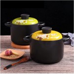WYZQ Casserole en céramique Pot à Soupe binaurale Multi-Taille Pot à ragoût Pot à Lait à poignée Unique Haute température Flamme Ouverte Fournitures de Cuisine pour la Maison Orange - B099Z5X8TN4