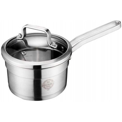 XinQing Casserole à lait Pot de lait 304 soupe en acier inoxydable Pot 16cm Uncoated Complément alimentaire Pot Convient for Poêles à gaz Poêles à gaz Cuisinière à induction Pots universels - B093B6BLT1U