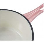 XinQing Casserole à lait Pot de lait fonte émaillée Fer Pot bébé supplément alimentaire Pot Petit marmite à soupe Cuisinière à gaz universel 18cm poignée simple bleu clair et rose Color : Pink - B093B9MBSWH