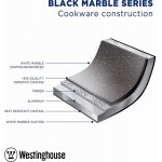 Westinghouse Sauteuse Induction 32cm Casserole Anti Adhésive Tout Feux Couvercle en Verre Marbre Noir - B07D2V4SRH7