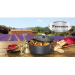 Küchenprofi 0401001022 Provence Casserole à rôtir Ronde en Fonte Noir 13,8 x 24,8 x 27,6 cm - B015R4PNP02